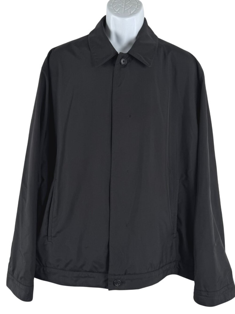 Brooks Brothers Jacket Mens XL Black Polyester Solid Quite Luxury CJ-2394